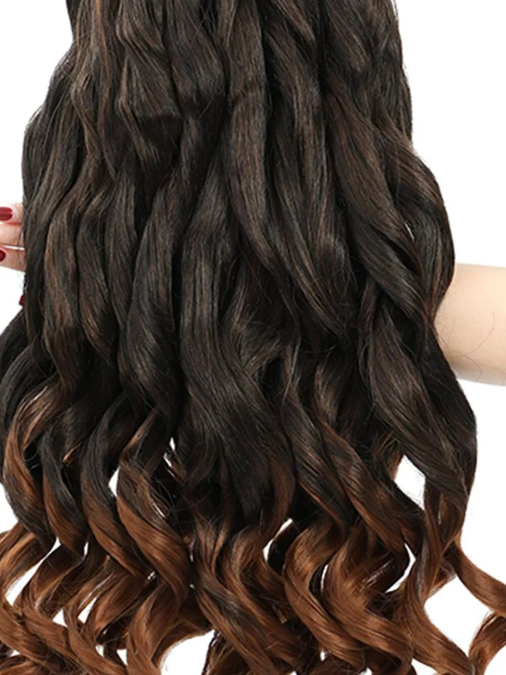 French Curly Braiding Hair 24 Inch 8 Packs - Pre Stretched Bouncy Braiding Hair-